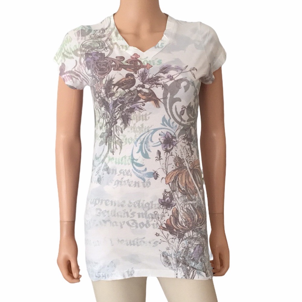 NWOT Vintage American twist pattern tee shirt